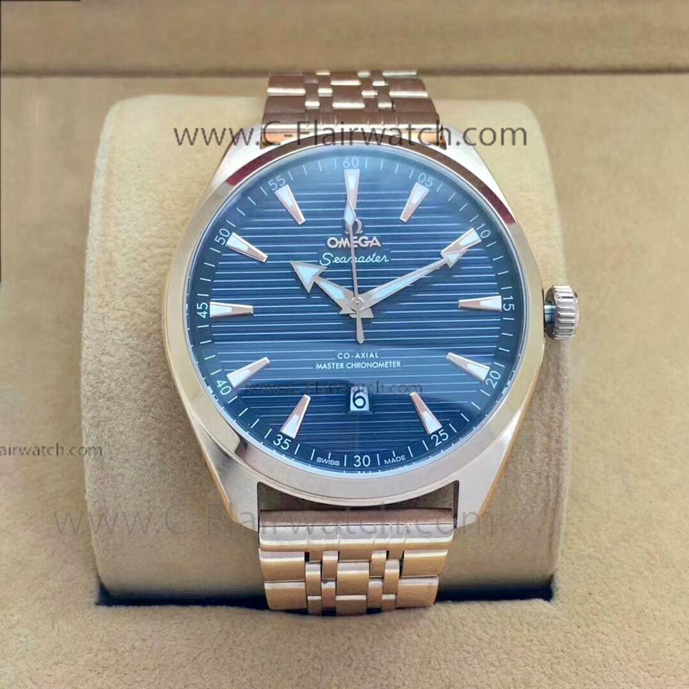 All Rose Gold Omega Seamaster Aqua Terra Quartz Watch Replica